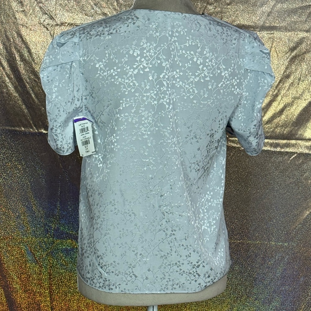 Frame Ruched silk-jacquard top in Light Blue - Picture 2 of 8
